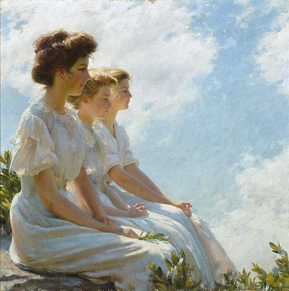 Charles Courtney Curran On the Heights Spain oil painting art
